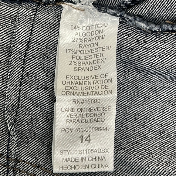 Democracy Ab Solution Dark Wash Stretch Skinny Jeans 34x29 Women's 14 comfort - Picture 11 of 11